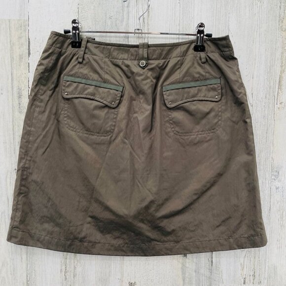 DKNY GOLF Skort‎ Womens 6 Brown Polyester Nylon Blend Pockets Pleated Front - Picture 4 of 7